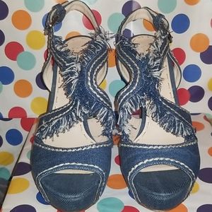 Authentic ❣Prada Denim Heels